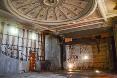 Inside ruined cinema, Gagra, Abkhazia