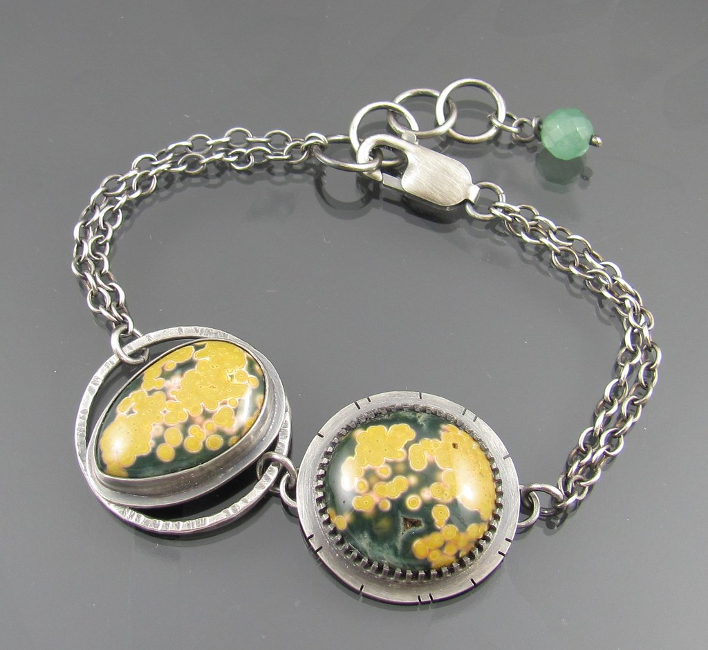 ocean jasper bracelet | Chunky adjustable ocean jasper brace… | Flickr