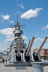 USS Wisconsin (BB-64) As Seen from Forecastle