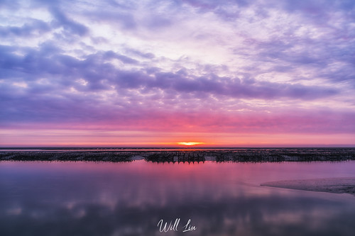 海山漁港夕彩 by 威爾 劉, 海山漁港