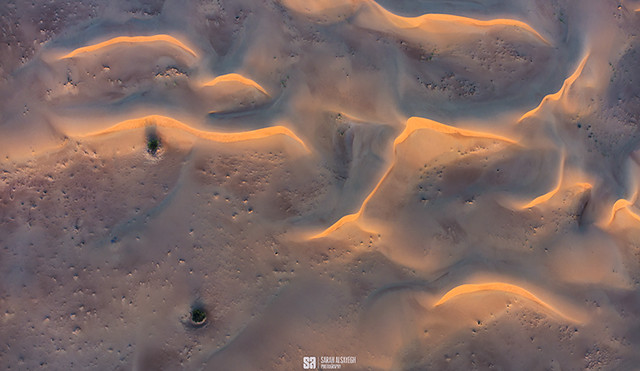 UAE - Dubai - Aerial Photography - Sun Light Over Dunes