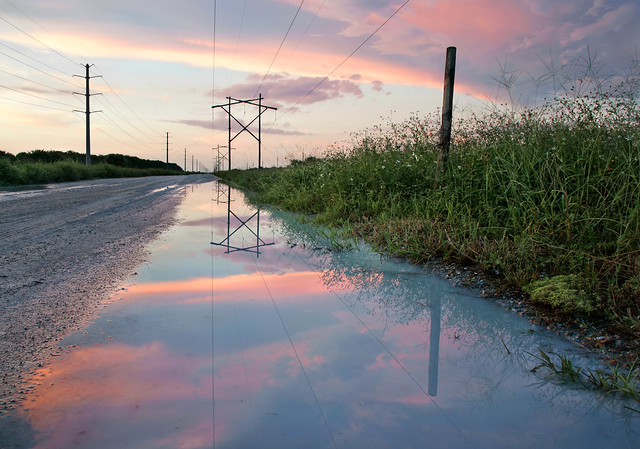 Powerline Road after the rain.