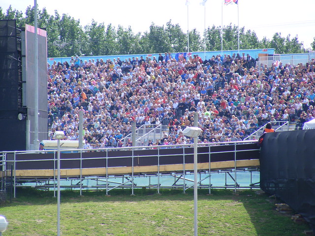 2012 Olympic crowds at the White Water rafting centre, Waltham Abbey