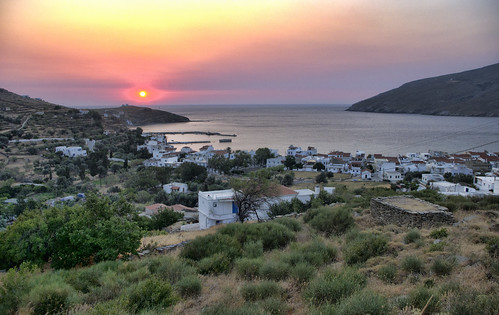 morning sea sun sunrise island flora village hdr andros topaz pentaxkx ormos aegeansea korthi korthibay