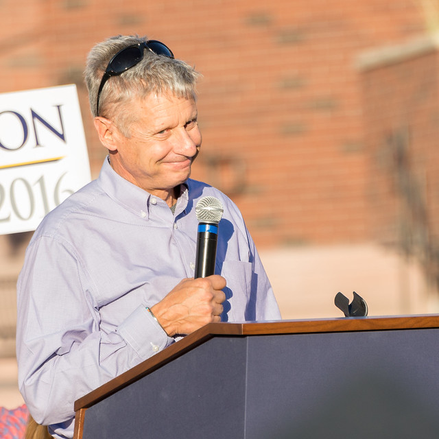 Gary Johnson and William Weld Libertarian campaign rally at University of Nevada, Reno