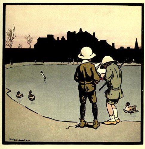 The round pond - Image from KENSINGTON RHYMES published in 1912