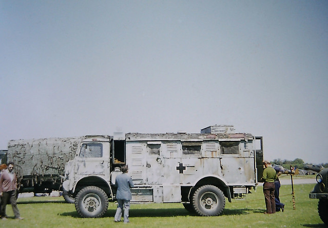 Bedford QLR in 'Dirty Dozen' movie colours, Duxford Military Vehicle Rally 1970s