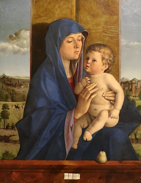 Giovanni Bellini (Venezia 1430/1435 - 1516)  - Madonna col Bambino (1476)- Accademia di Carrara - Bergamo