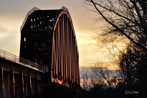 railroad bridge sunset bridges sunsets rr railroadbridge mygearandme
