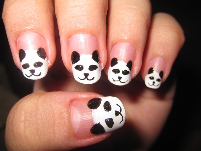nail art design panda tip
