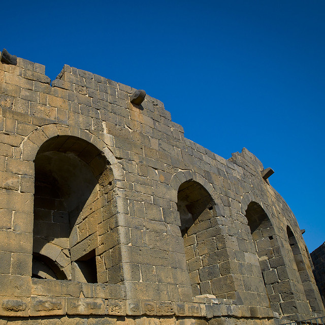 Roman Amphitheatre Walls, Bosra, Syria.