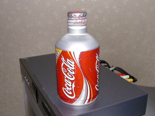 Bottle Shaped Coca Cola 'Can' - never seen one like this before or since !