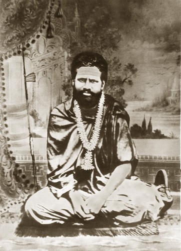 10.5 Brahmanand Saraswati Swami when young (posed against a studio ...