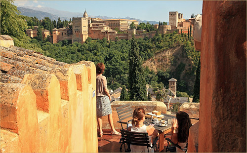 claudelina espana spain espagne andalucia andalousie ville town city granada grenade alhambra vue view landscape paysage albayzin