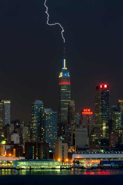 Empire State Building Lightning Strike