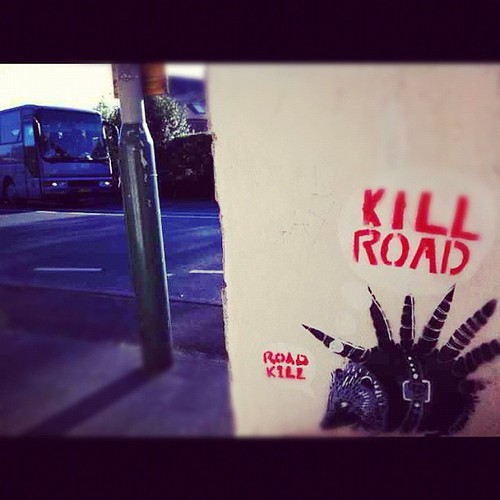 Edge Hog. #streetart #stencils #syd #graffiti #hedgehog #art #banksy #ignation #iphoneart #iphonesia #installation #rural #shed | by The Stencil Shed