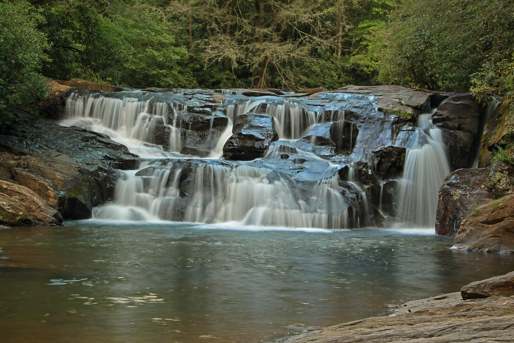Dicks Creek Falls, Dicks Creek, Chattahoochee National Forest, Lumpkin Coun...