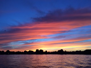 July sunset Brooklyn Michigan