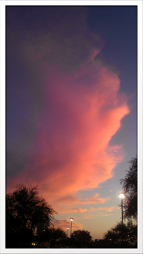 pink blue sunset arizona sky cloud green phoenix clouds glendale parking gray lot az 4g sensation htc cloudsstormssunsetssunrises