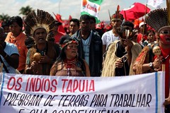 Participação indígena na marcha
