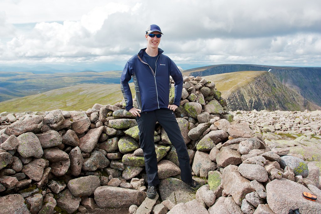Nick on the summit of Cairn Toul in the Cairngorms, Scotland