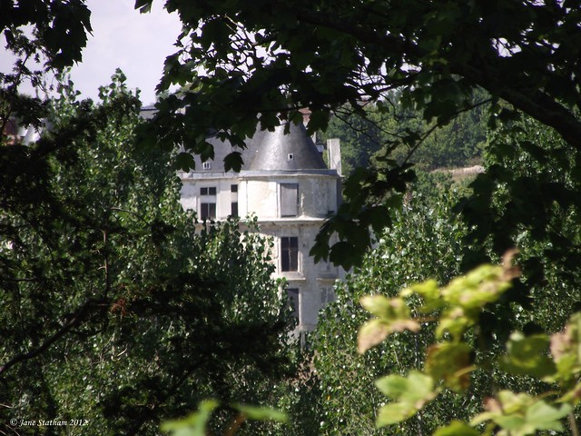 The Château through the trees.