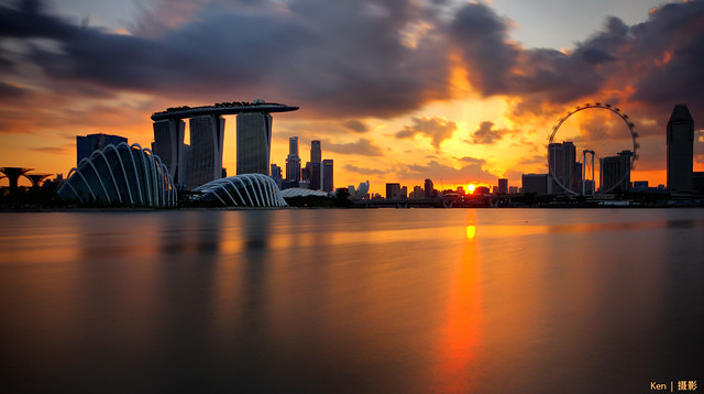 Singapore Skyline Sunset