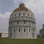 The baptistry in Pisa, with clear Islamic influences
