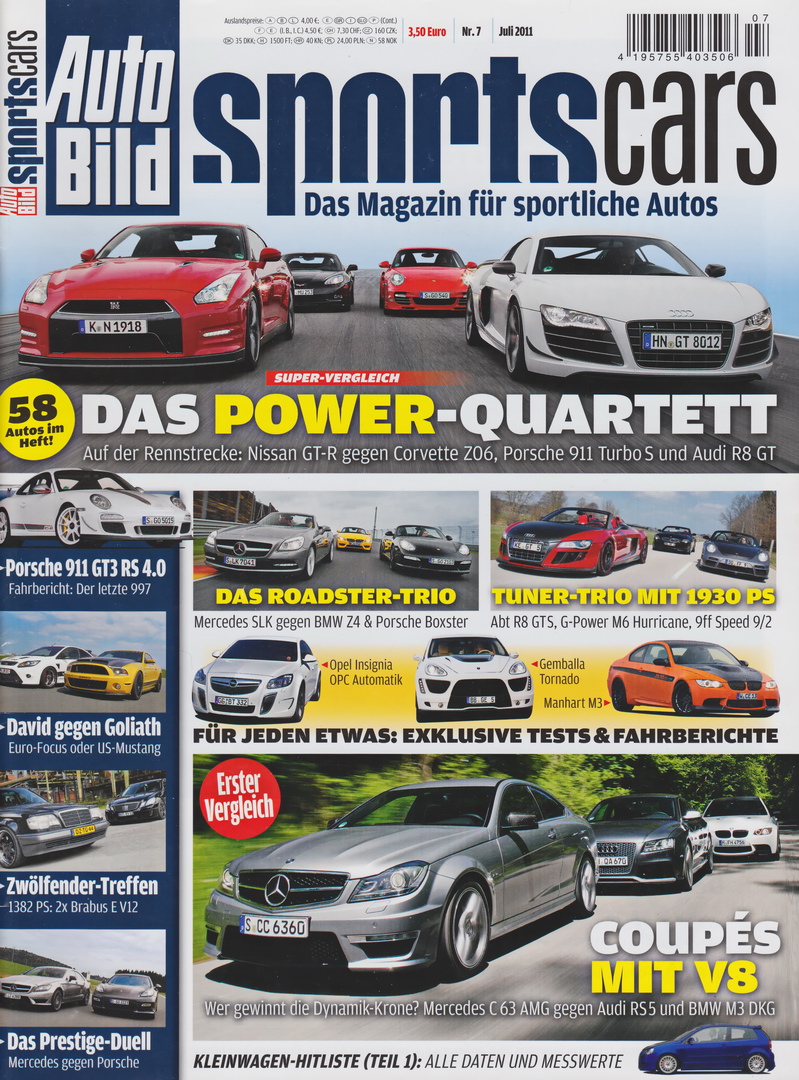 Image of Auto Bild Sportscars - 2011-07 - Cover