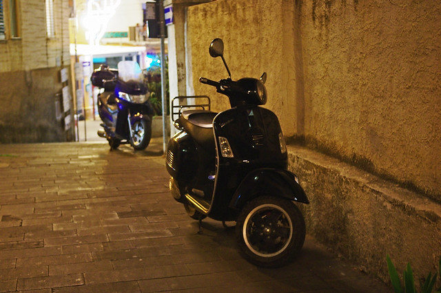 Night alley of Marina di Camerota, Cilento, Italy