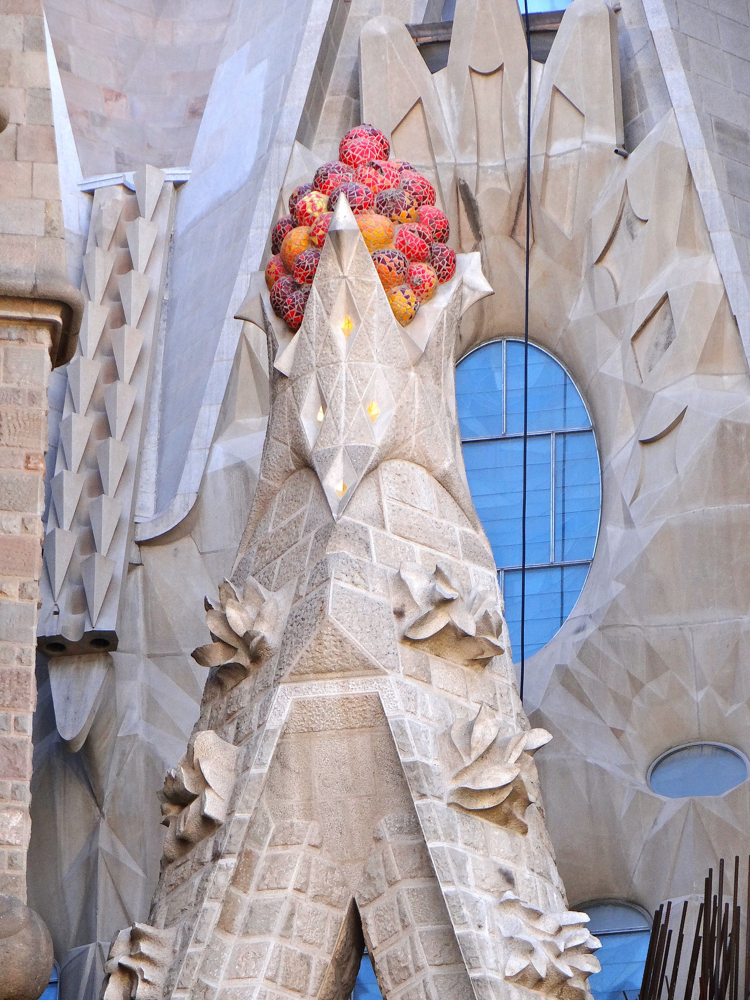 fruit on facade of Sagrada Familia