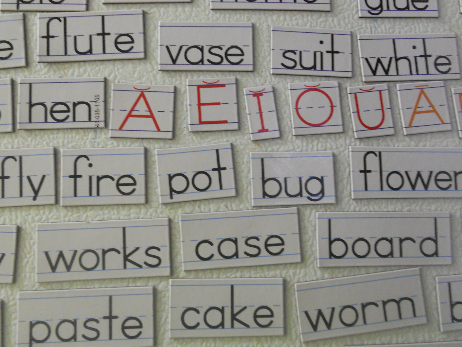 Word and Vowel magnets