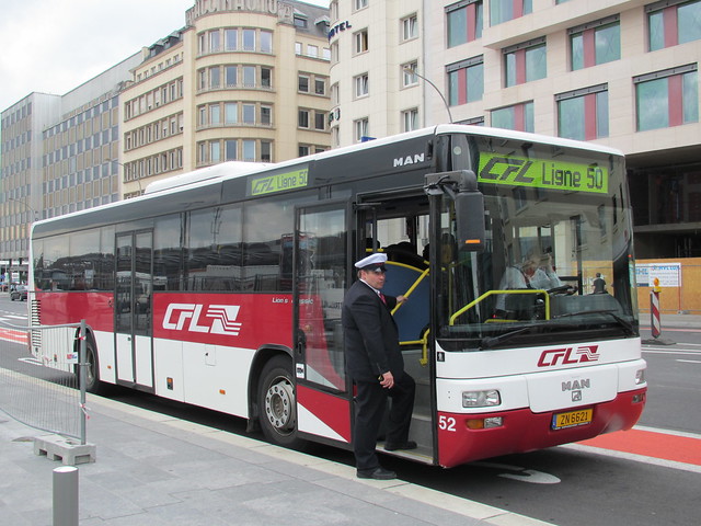 CFL bus 52 Navette lijn 50 Luxembourg station