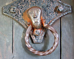 face in a door handle
