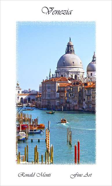 Venezia -  S.Maria della Salute (Canal Grande) dal Ponte dell'Accademia