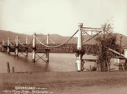 rockhampton bridge river queensland qsa archive flood 1894 1890s