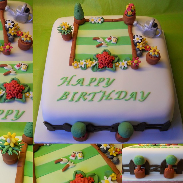 garden cake theme