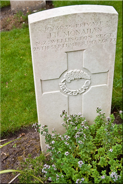 J.J. Monahan, Wellington Regiment, 1917, War Grave, Brockenhurst