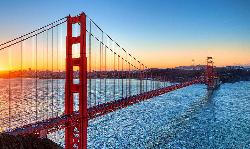 Golden Gate Sunrise, San Francisco, California.