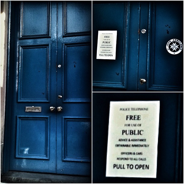 Get a blue door- stick up some signs - et voila Tardis! I'…