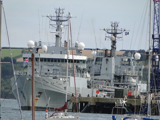 H.M.S Enterprise and H.M.S Echo at Falmouth for maintenance