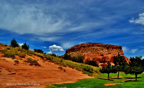 blue sky brown green clouds nikon desert az canyon
