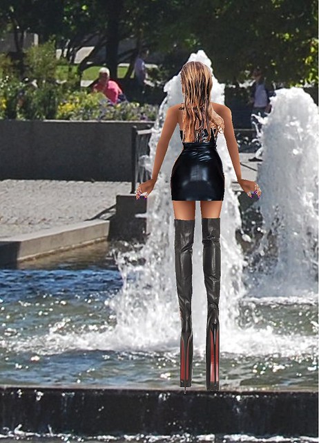 Wet Boots at the Fountain