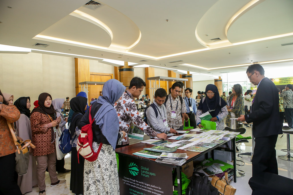 Center for International Forestry Research (CIFOR) booth at 3rd Asia-Pacific Rainforest Summit. 23 April 2018, Yogyakarta, Indonesia.