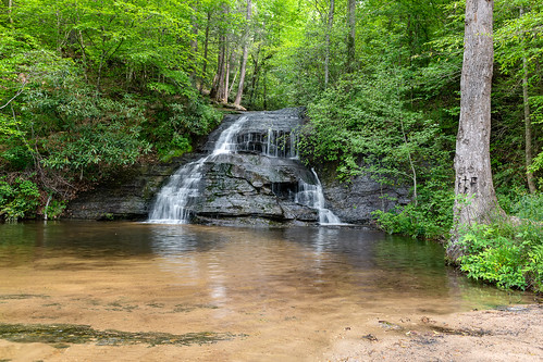 waterfall spring southcarolina smokymountains northcarolina woods stream wildcatbranchfalls appalachianmountains mountains