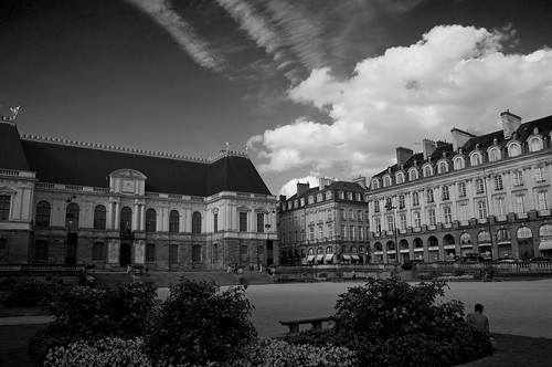 city summer sky france building architecture clouds contrast nikon brittany perspective bretagne rennes 2012 d90