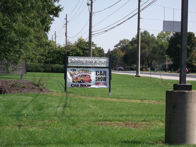 The car show sign