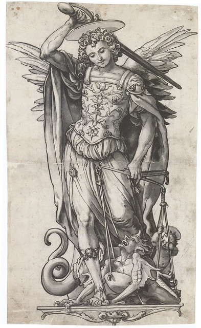 Hans Holbein the Younger - Archangel Michael Weighing Souls [1523]