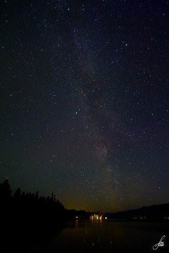 lake nature night stars cabin scenery astrophotography