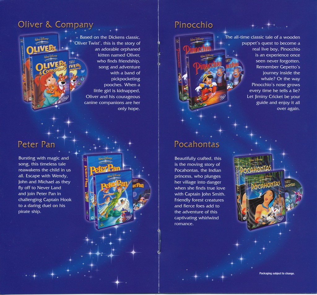 Disney DVD/VHS UK Catalogue 2003